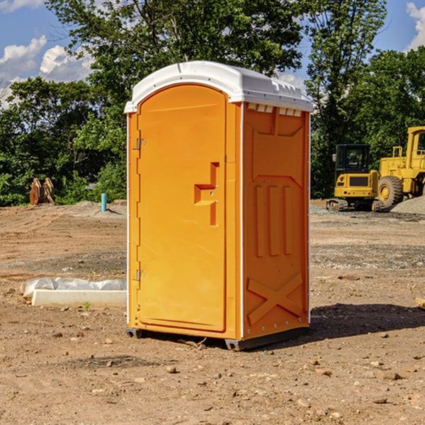 what is the maximum capacity for a single porta potty in Brunsville IA